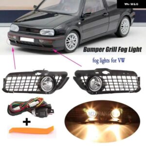 LED フォグライト VW ゴルフ 3 ゴルフ MK3 ジェッタ カブリオ 1992-1998 フォグランプ ヘッドライト カバー グリルワイヤー ケーブル
