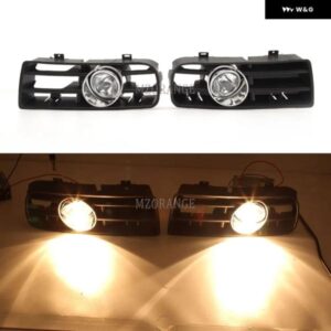 フォグランプ LED VW ゴルフ 4 MK4 GTI TDI 1997-2006 ヘッドライト DRL ドライビング フォグランプ レーシング グリルカバー カー 1ペア