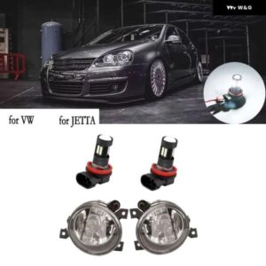 フォグランプ LED ヘッドライト VW ジェッタ V MK5 セダン 2006-2010 ハロゲンフロントバンパー ドライビング フォグライト フォグランプ カバー グリル