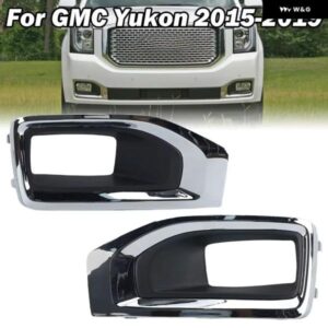 フォグランプ カバー グリル GMC ユーコン 2015-19 フォグランプ ベゼルフロントバンパー フォグライト ヘッドライト