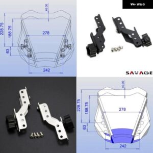 スズキ フロントガラス サポート ホルダー フロントガラス 強化ブラケットアジャスター気流調整キット VSTROM DL 1000 2017-20
