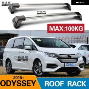 2個 HON.DA オデッセイ エステート 2015-2024 ルーフバー特殊合金ベルトロック LED 撮影ルーフラック CORSS ラック