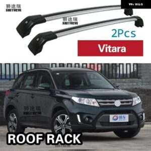 スズキ 2個 ルーフバー VITARA 2015 - 2022 合金サイドバークロスレール ルーフラックキャリアキャリア
