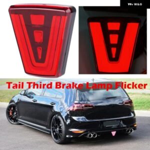 テールサードブレーキランプフリッカーストップ信号灯 F1 スタイルトライアングルスポーティリアバンパー パイロットライト BBA カー