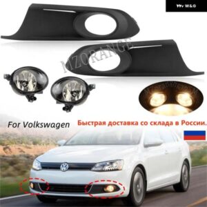 フォグランプ ヘッドライト VW ジェッタ 6 A6 MK6 2011-2014 LED ハロゲンフロントバンパー フォグランプ カバー ワイヤー スイッチ ベゼルカー
