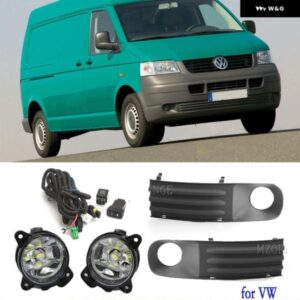 フォグランプ VW T5 LED フォグランプ トランスポーターマルチバンカラベル 2003-2010 カバー グリルワイヤー ハーネス スイッチ キット