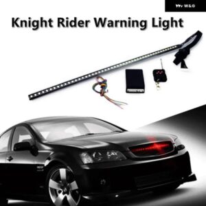 56CM 7色 RGB 147 モードストロボスキャナ ストリップ ワイヤレス リモコン超高輝度 12V 5050 48 LED ナイトライダーハザード灯