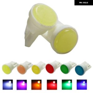 10X COB LED ダイオードセラミックベース T10 電球車内ライト W5W 501 194 168 コーナーサイドドア電球白赤青黄