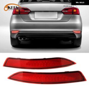 2個 LED リアバンパー リフレクターライト VW ジェッタ MK6 2012-15 運転ブレーキライト自動 リア テールライト 12V