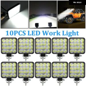10個 48ワット LED ワークライトバースポットビーム車 SUV オフロード運転 フォグランプ 12V 24V LED ライトバー 27W 42W TURCK 4X4 ボート