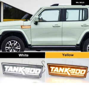 2個 LED 車フロントフェンダー サイド マーカー ライトタンク 300 2021 ダイナミック ウィンカー ドライビングランプ 白黄 DRL 12V