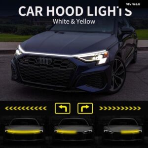 LED ボンネット 装飾 ライト ストリップ スタートスキャンアンビエントライト デイタイム ランニングライト DRL ウィンカーランプ 12V