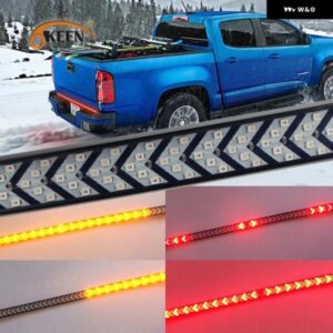60インチ LED テールライト ストリップ ピックアップトレーラー SUV LED テールゲート ライトバー運転ブレーキ流れる ウィンカーライト