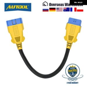 36CM車 OBD2 強化ナイロン延長コードオスメスケーブル 起動 EASYDIAG/THINKDIAG/THINKDRIVER/ELM327 ケーブル