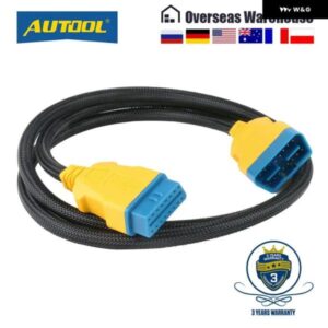 150CM車 OBD II OBD2 16ピンオスメス延長ケーブル 診断延長コードアダプター PRO3/起動/ELM327