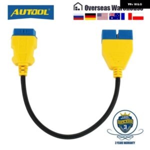41CM OBD2 延長ケーブル コネクタ GM12PIN OBD2 アダプターワイヤー ナイロン OBDII オス - メス延長コード