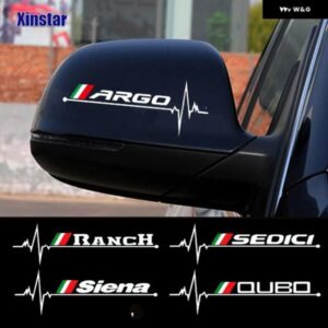 2個 バックミラー ステッカー フィアット QUBO STILO SEDICI シエナ牧場アルゴ