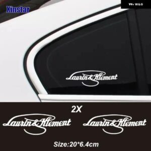 2個 LAURIN KLEMENT ステッカー シュコダ MK2 KAMIQ ファビア RAPID YARIS KODIAQ OCTAVIA SUPERB SCALA KAROQ