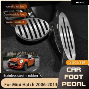 ペダル ミニハッチワンクーパー R56 R57 2006-13 ガスブレーキレストフットなし穴あけペダル カバー