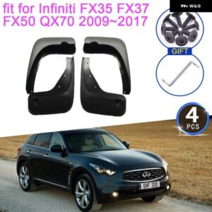 マッドガード インフィニティ FX35 FX37 FX50 QX70 2009 2017 2010 2015 2016 マッドフラップ フェンダー スプラッシュ ガード フロント リア ホイール