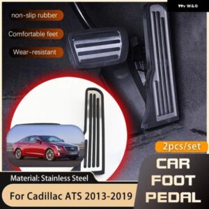 フットペダル キャデラック ATS ATS-L 2013 2019 ガスアクセルブレーキ ステンレス ノンスリップドリルなしペダル カバー パッド 2018