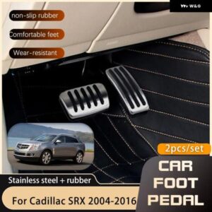 で ステンレス フットペダル キャデラック SRX 2004 2016 アクセルブレーキ燃料ノンスリップ穴あけなしカーパーツペダル