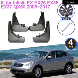 マッドガード インフィニティ EX 35 EX25 EX35 EX37 QX50 2008 2017 2013 2014 25 マッドフラップ スプラッシュ ド フロント リア ホイール フェンダー