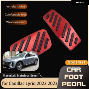 キャデラック LYRIQ 2022 2023 フットペダル ガスアクセルブレーキ ステンレス ノンスリップドリルなしペダル パッド