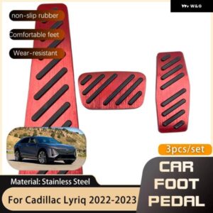 フットペダル キャデラック LYRIQ 2022 2023 ガスアクセルブレーキ ステンレス ノンスリップドリルなしペダル パッド スタイリング