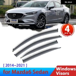 ディフレクター フロントガラス MAZDA6 セダン 2014 2021 2018 2019 2020 GJ1 GL サイドウィンドウ バイザー雨 アイブロウ サンバイザー