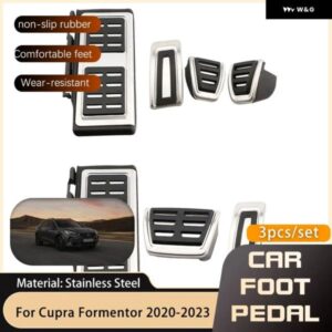 シート キュプラ FORMENTOR 2020-23 ペダル アクセルガスブレーキ フットレスト ステンレス ノンスリップペダル カバー パッド