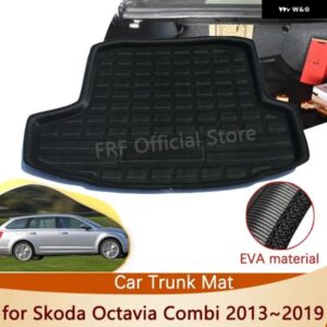 自動 シュコダ オクタビアコンビ 3 5E MK3 2013 2015-19 リア トランク マットフロアトレイライナーカーゴブーツ