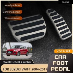 スズキ ステンレス ペダル スイフトスイフト車 RS AZG A2L 2004 2017 ガスアクセルブレーキ穴あけなしノンスリップペダル パッド