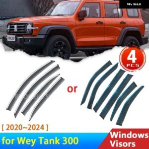 サイドウィンドウ バイザー WEY TANK 300 2024 2021-23 フロントガラス ディフレクター雨 ガードサンバイザー風