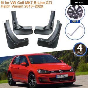 4X VW ゴルフ MK7 R-LINE GTI ハッチ バリアント 2013 2020 フォルクスワージ マッドガード スプラッシュ ガード マッドフラップ フロント ホイール