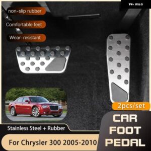 ステンレス フットペダル クライスラー 300 300C 2005 2010 ガスアクセルブレーキレストフットノンスリップペダル 38961