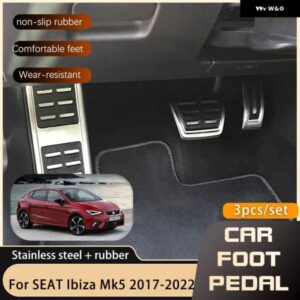 AT MT フットペダル シート イビサ MK5 2017-22 ガスブレーキレストフットなし穴あけペダル カバー 部分プロテクター