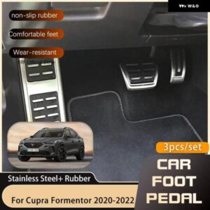 ペダル キュプラ FORMENTOR 2020 2021 2022 アクセルガスブレーキ フットレスト ステンレス ノンスリップペダル カバー パッド AT MT