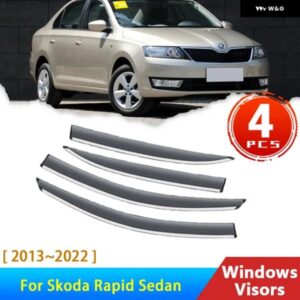 ウィンドウ バイザー シュコダ KODIAQ NS7 2016 2022 ウィンドディフレクター雨 ガード自動日よけトリム 2028 2020 2017