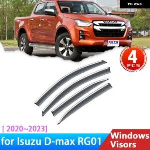ディフレクター いすゞ D-MAX DMAX D MAX RG01 2020-23 サイドウィンドウ バイザー雨 アイブロウ ガード フロントガラス