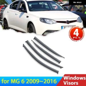 フロントガラス MG 6 MG6 1 I 2009 2016 ウィンドウ バイザーディフレクター雨 アイブロウ 日よけトリム 2010-13 2015