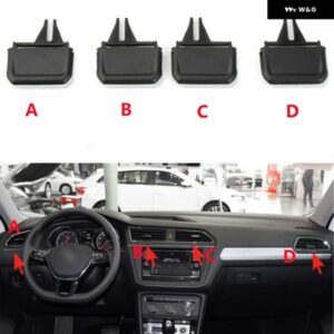 VW ティグアン MK2 RLINE 2017-2021 4個 フロントエア AC アウトレットベント コンディショニング調整クリップ