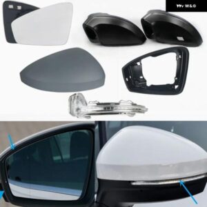 バックミラー カバー ガラスレンズ死角ハザード インジケータ ランプウイングフレームアンダーキャップ VW ティグアン 2016 2017-2023