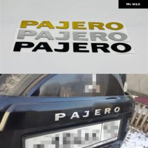 3色 パジェロ エンブレムリア トランク テールゲート ロゴ銘板 ステッカー 22CM