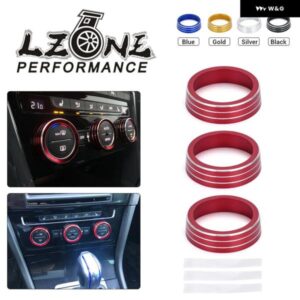 エアコンノブ 装飾 カバー リング調整トリム カバー VW ティグアン アトラス T-ROC ATECA FR パサート B8 バリアント 2017-2019