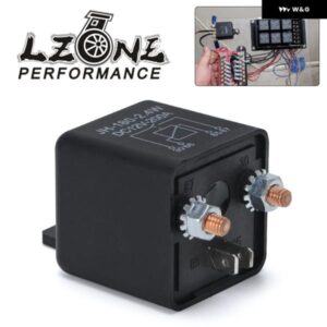 高電流リレー スターティングリレー 200A 100A 12V/24V 電源 大電流スタートリレーカーリレー JR-ESV04