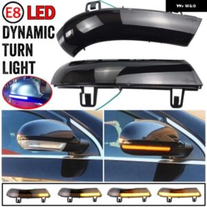 スクロール LED ダイナミック ターン シグナル ライト サイドミラー フラッシュライト リピーター ウインカー VW ゴルフ 5 プラス ジェッタ MK5 パサート B6