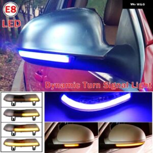 2個 VW ゴルフ 5 GTI V MK5 ジェッタ パサート B5.5 B6 シャラン SUPERB EOS ダイナミック LED ウィンカーライト サイドウイングミラー インジケータ ー