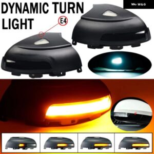 2個 LED サイドウイングバックミラー ダイナミック インジケータ ー流れるウィンカーウインカー リピーターライト VW ティグアン MK1 5N シャラン 7N