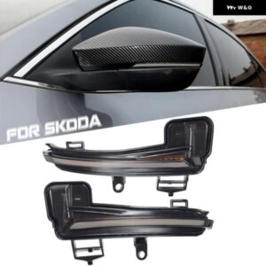 LED ダイナミック サイドウイング マーカー ウィンカーライト 流れる水ウインカー シュコダ スーパーブ A7 B8 MK3 III TYP 3V 2016-19